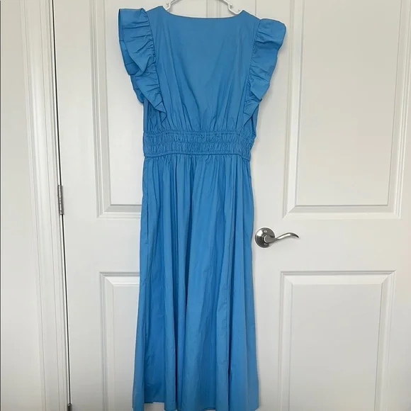 Abercrombie Blue Sleeveless V-Neck Midi Sundress - Picture 3 of 6